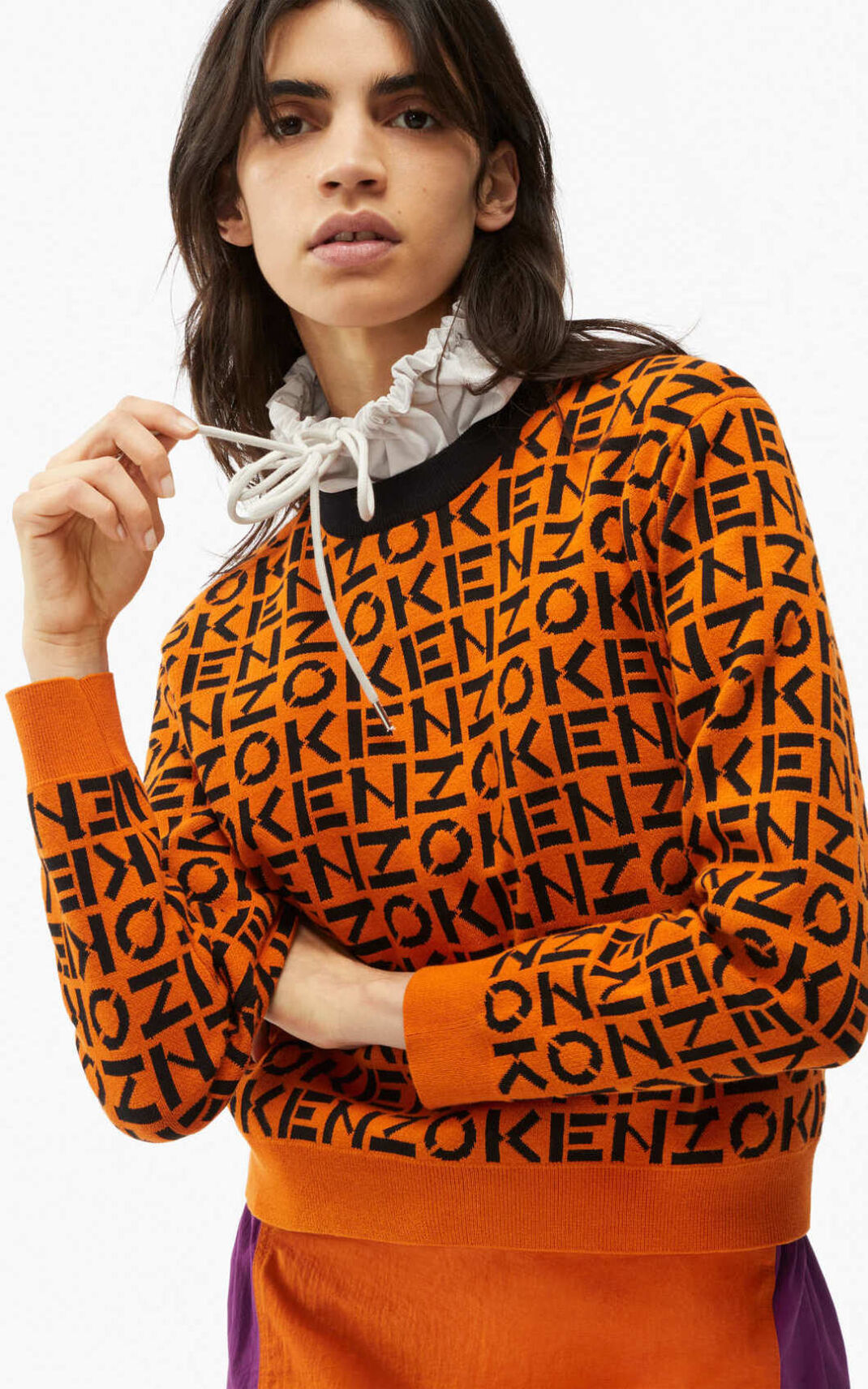 Kenzo Sport monogram Jerseys Mujer Naranjas Oscuro | 1783902-IK